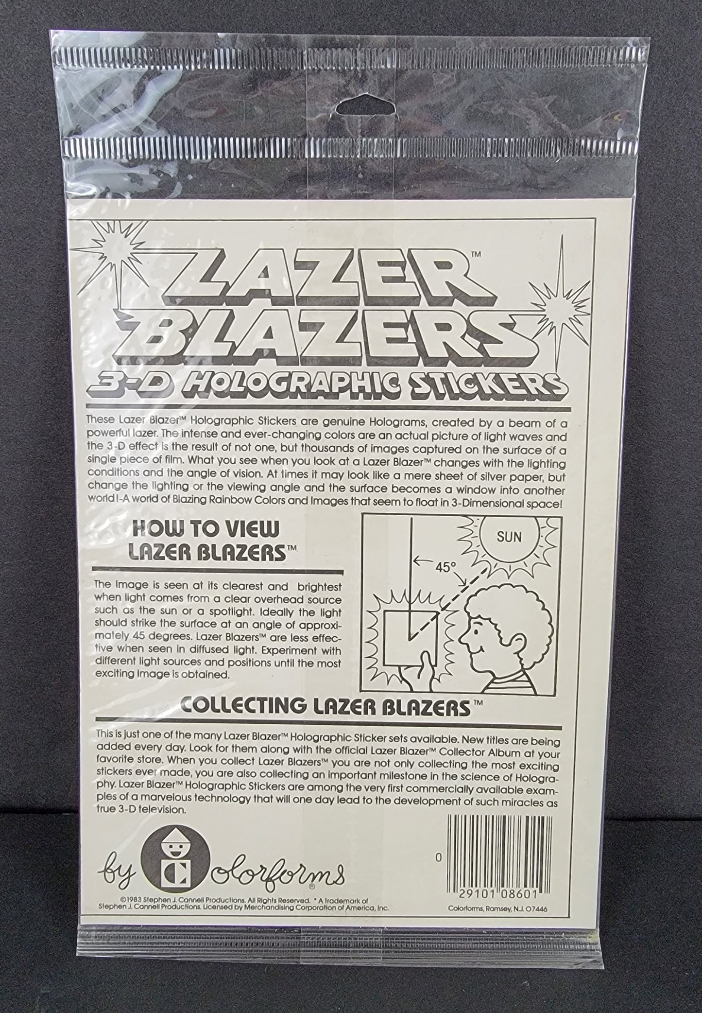 A-Team Lazer Blazers 3-D Holographic Stickers- 1983