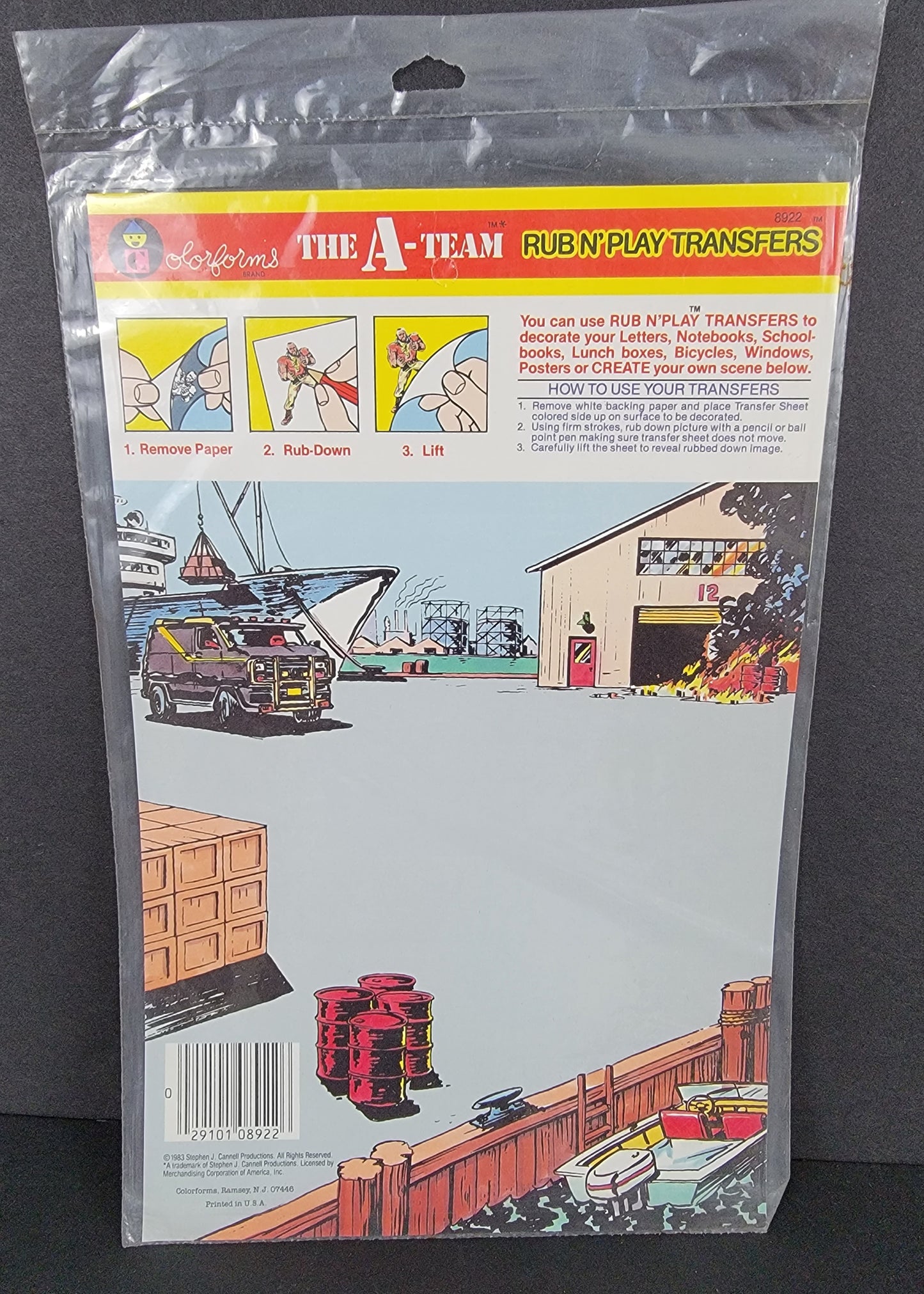 A-Team Rub N' Play Transfers - 1983