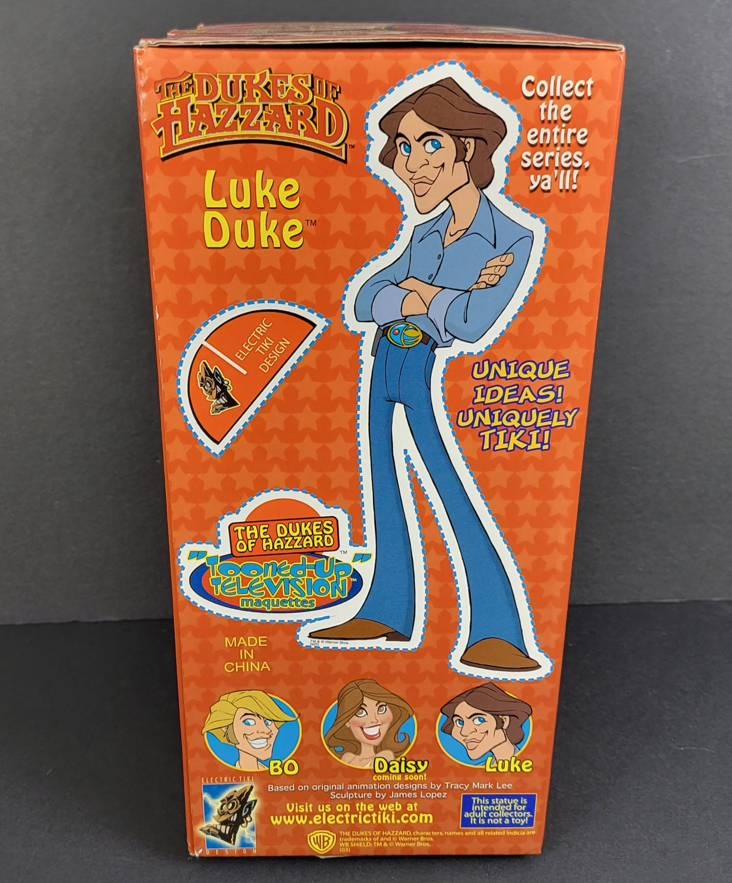 LUKE DUKE -TIKI "Tooned-Up" Television Marquette