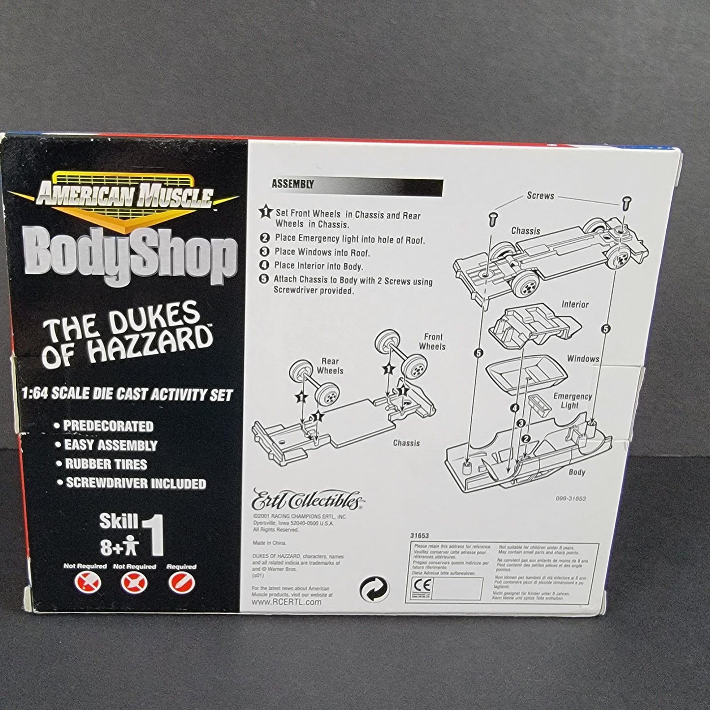 1:64 Roscoe's Sheriff Cruiser Body Shop Diecast Activity Set - 2001