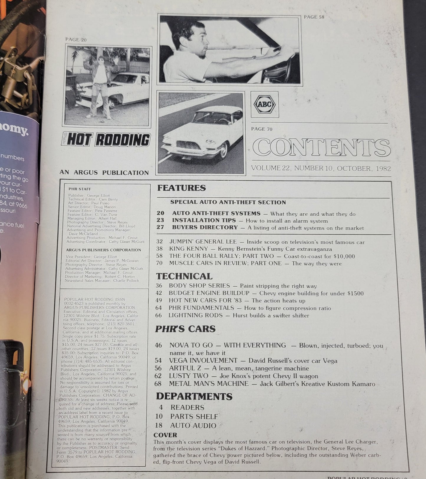 Popular Hot Rodding Magazine, October, 1982