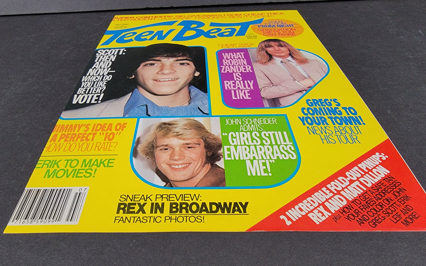 TEEN BEAT Magazine - FRONT Magazine COVER ONLY, July 1980