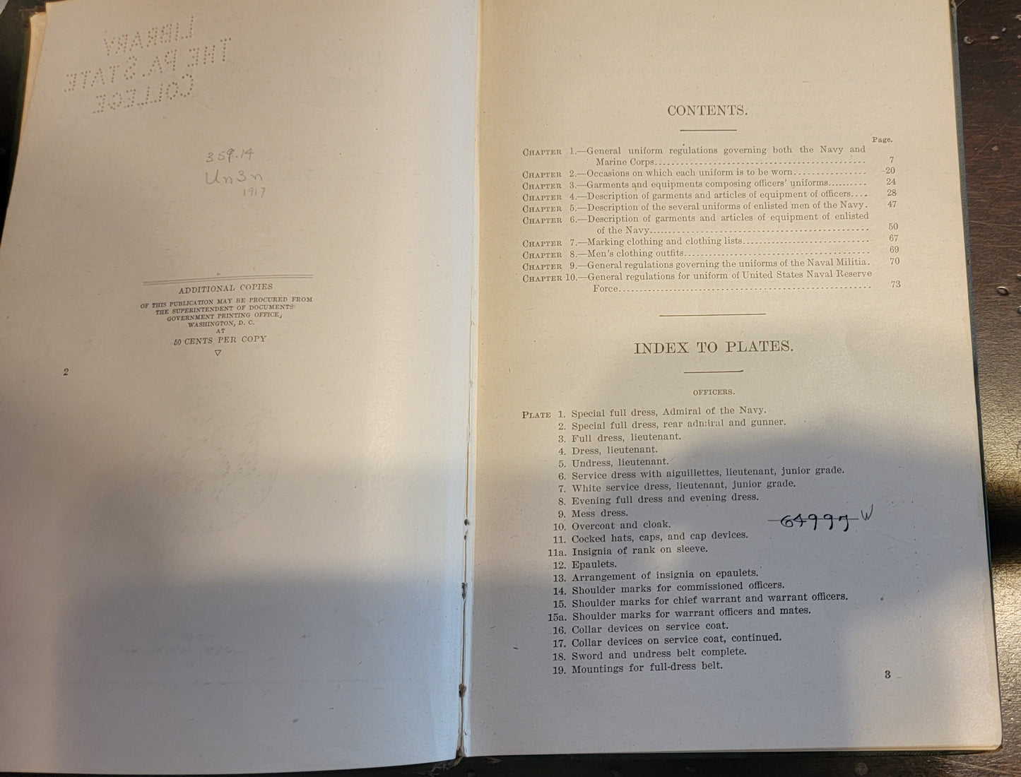 1913 US Navy Uniform Regulations