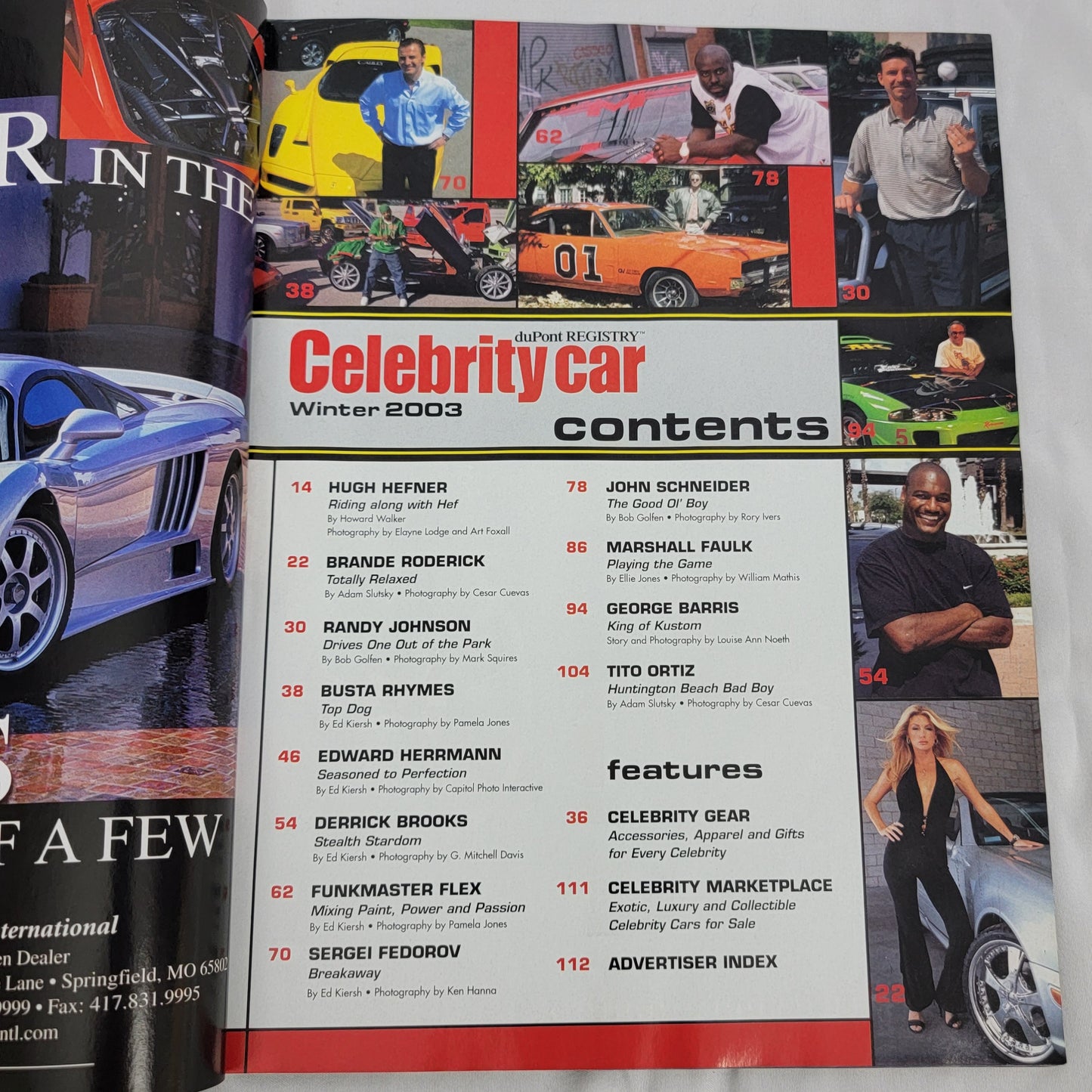 CELEBRITY CAR Magazine. Winter 2003