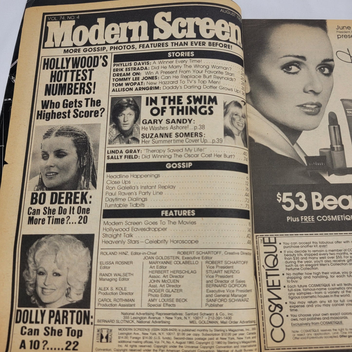 Modern Screen Magazine, August, 1980