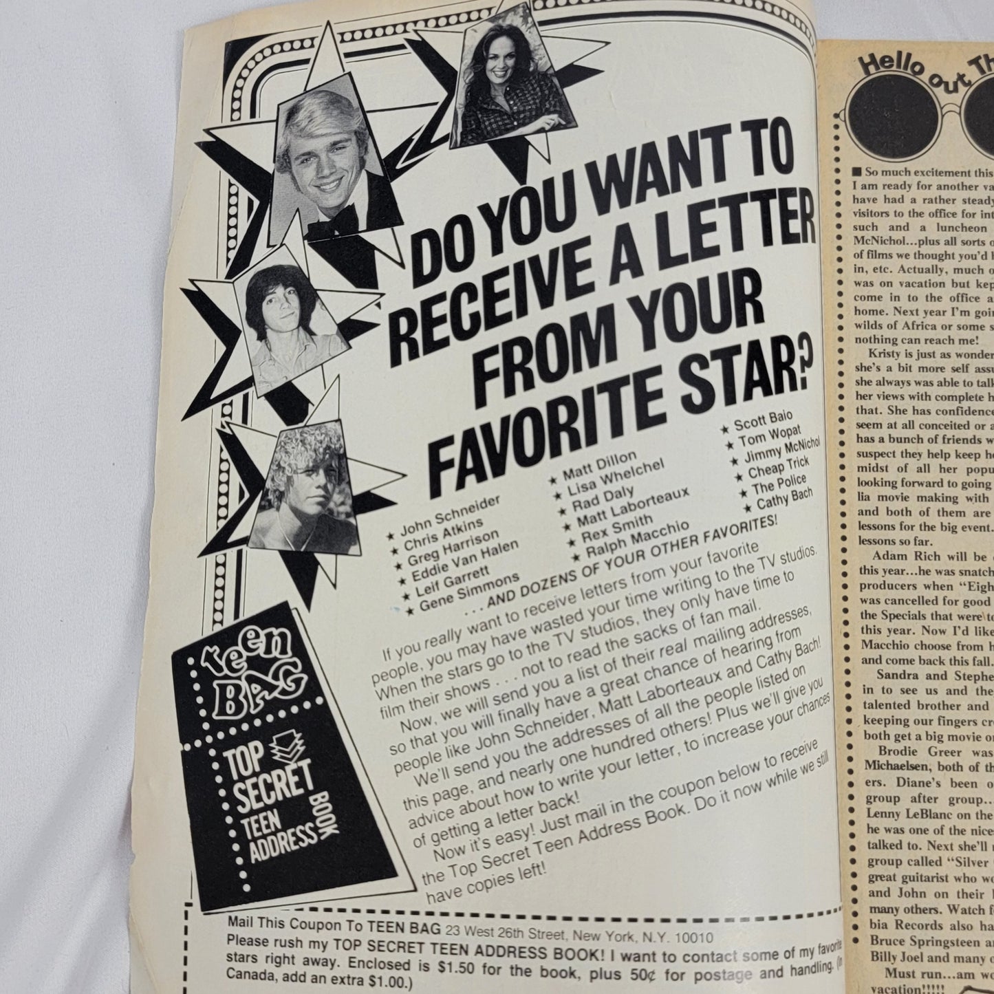 TEEN BAG Magazine, November 1981