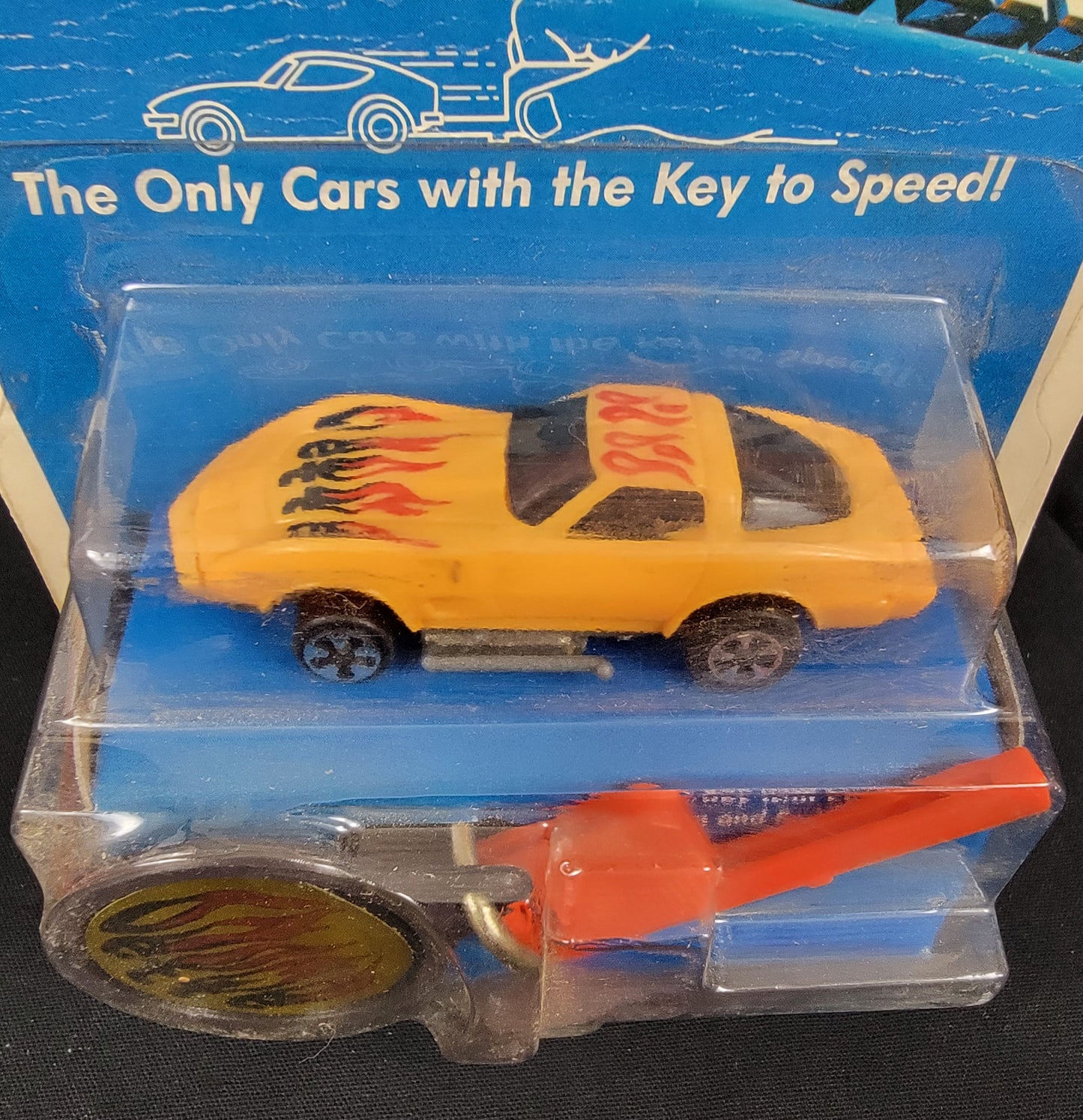 1:64 Tough Wheels Burnin' Key Cars Corvette (Yellow) - 1981