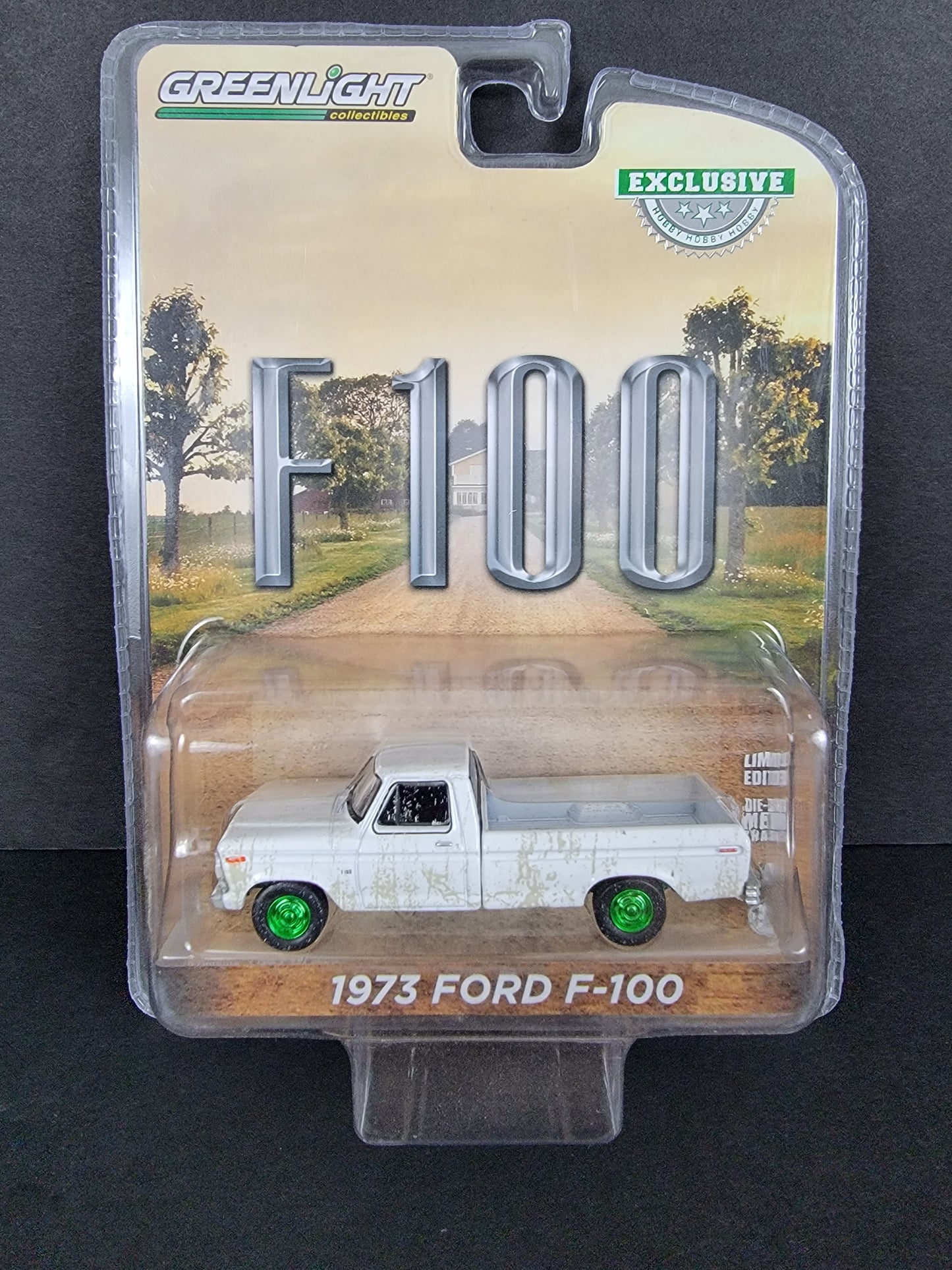 1:64 1973 Ford F-100 Pickup Truck GREEN MACHINE/CHASE "Uncle Jesse" (White - Weathered)