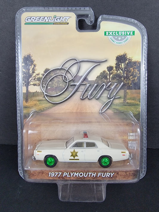 1:64 1977 Plymouth Fury, GREEN MACHINE/CHASE "Hazzard County Sheriff"