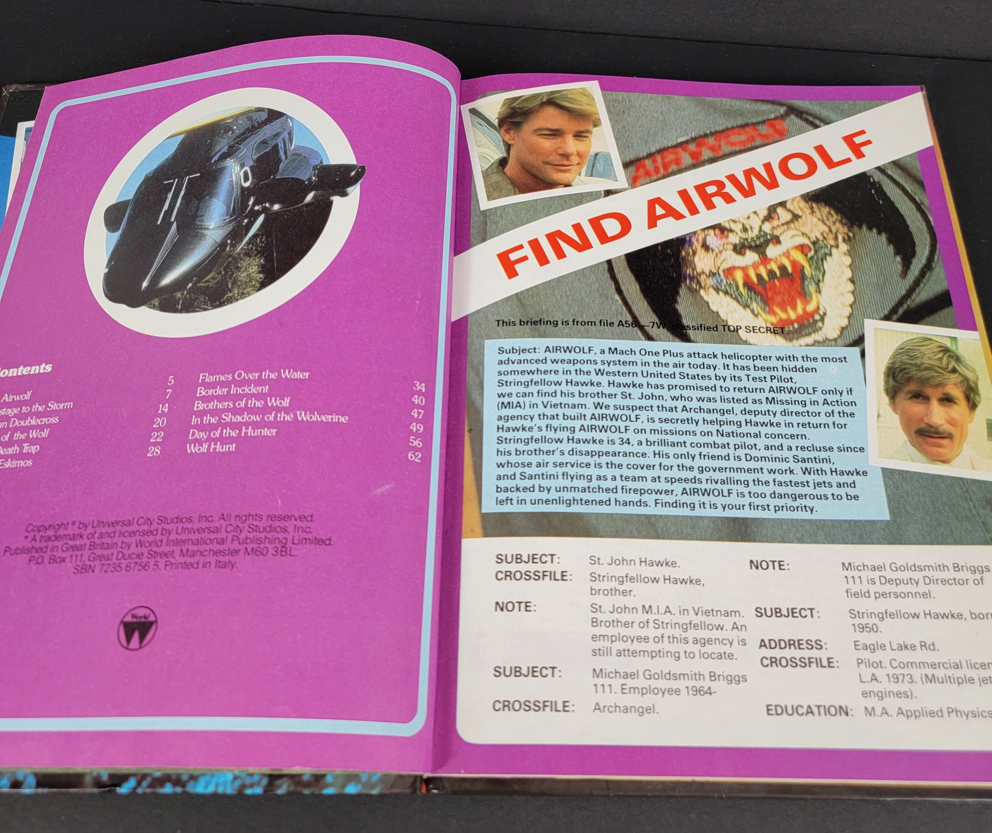 AIRWOLF Annual Book - 1986