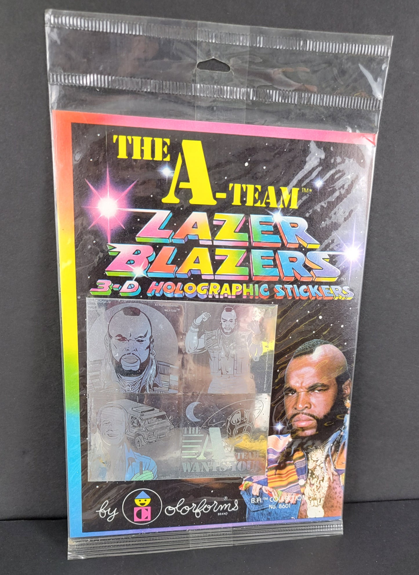 A-Team Lazer Blazers 3-D Holographic Stickers- 1983