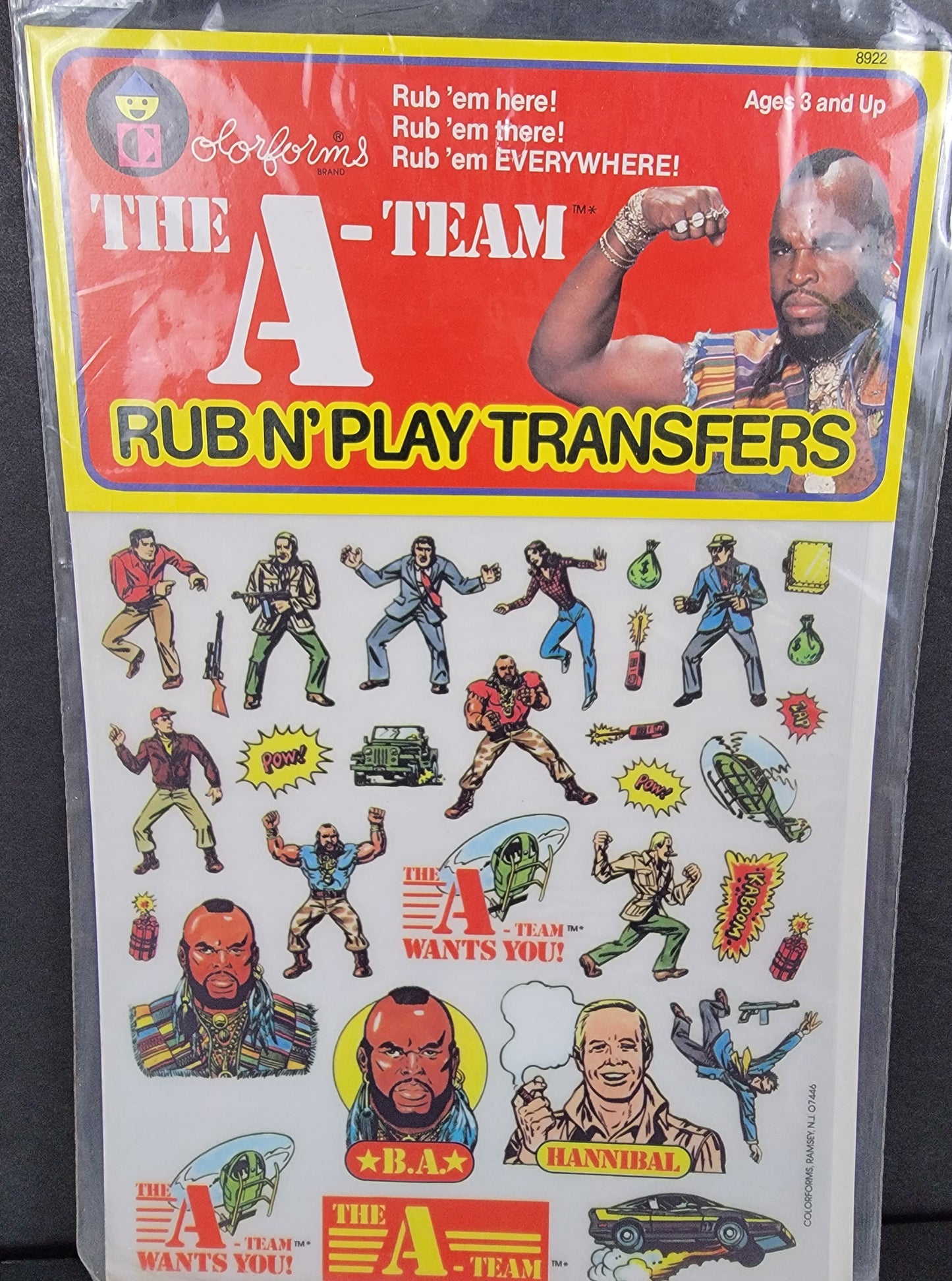A-Team Rub N' Play Transfers - 1983