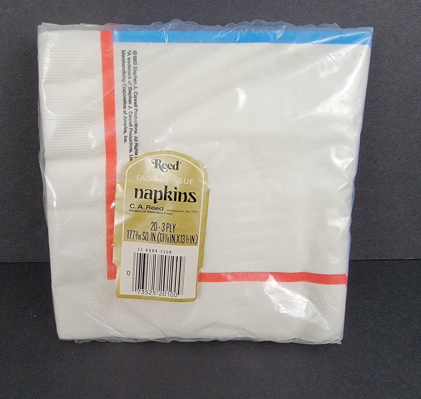 A-Team 3-Ply Party Napkins With Tag - 1983