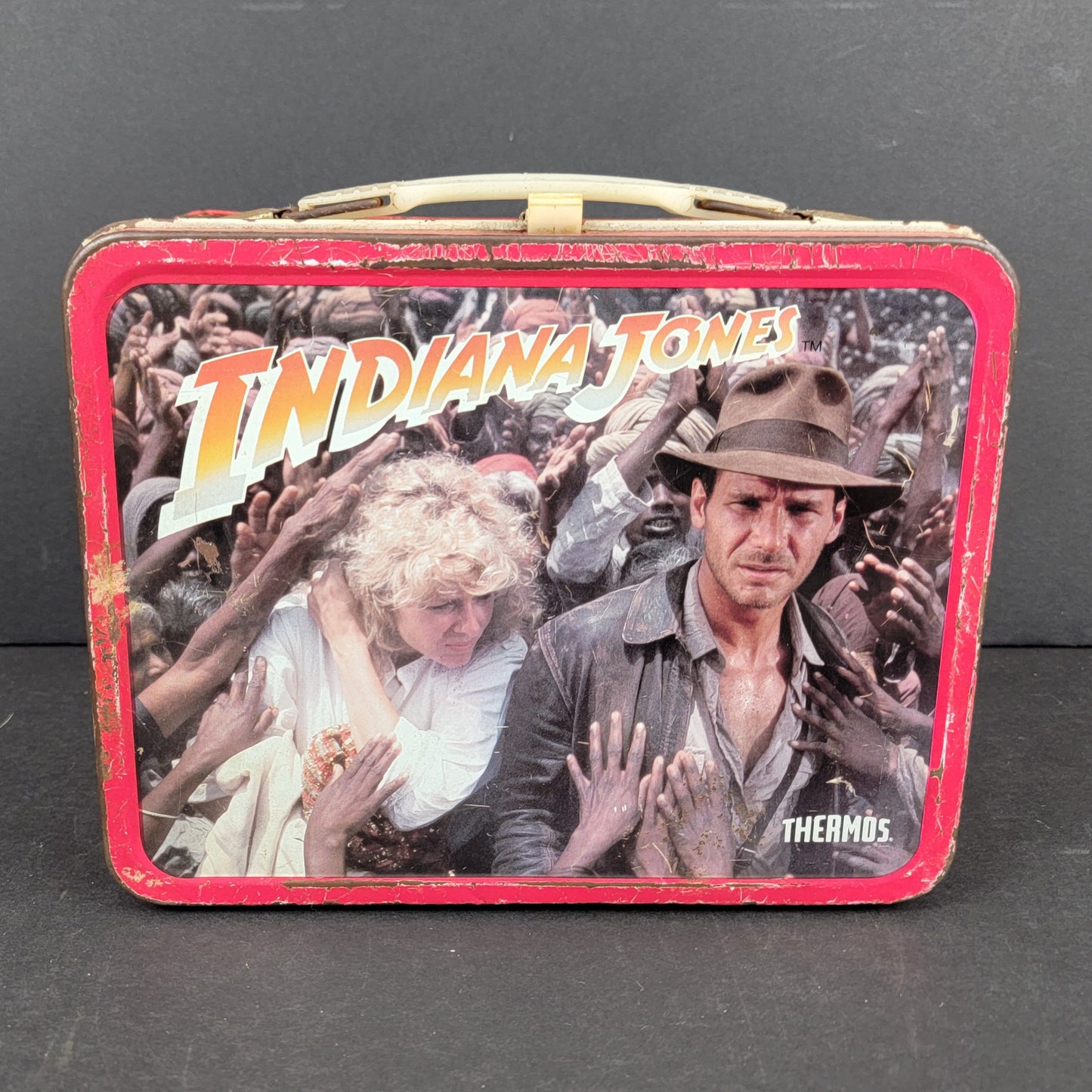 Indiana Jones and The Temple of Doom Metal Lunchbox (NO Thermos) - 1984