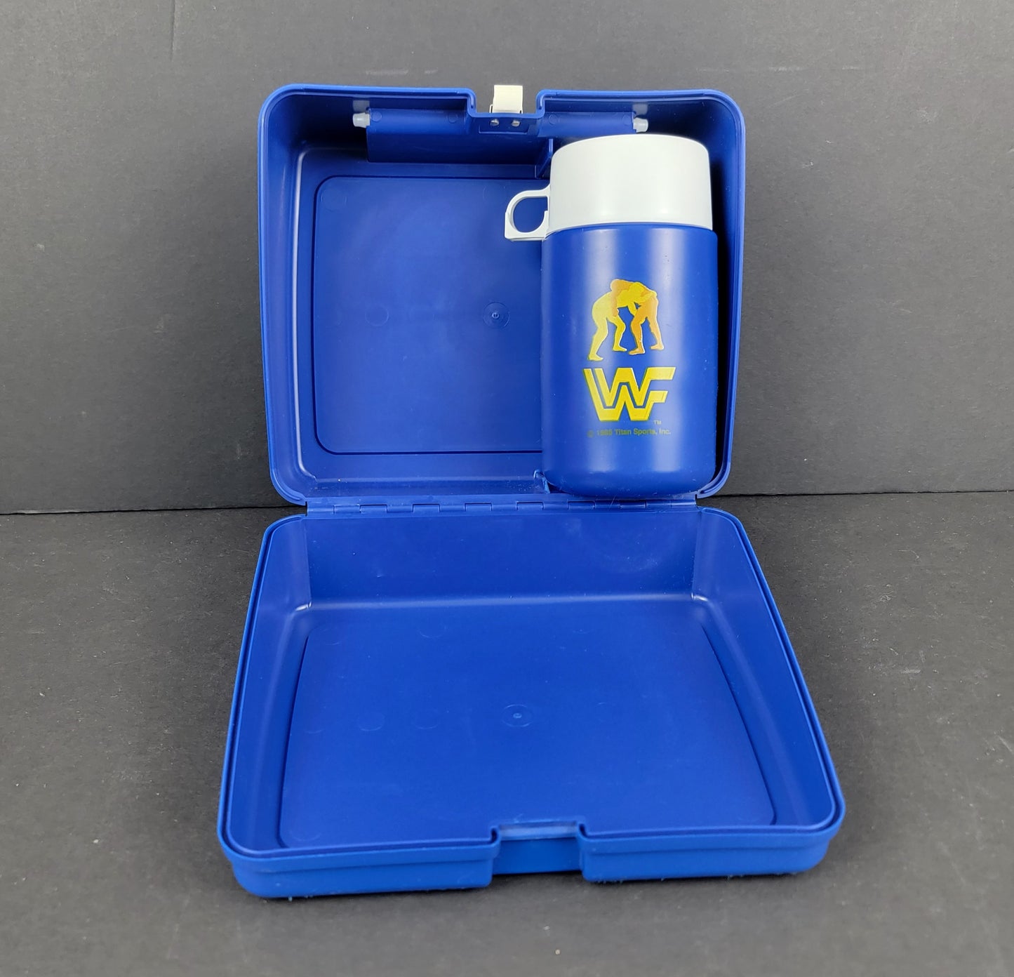 WWF (Wrestling) Plastic Lunchbox & Thermos - 1985