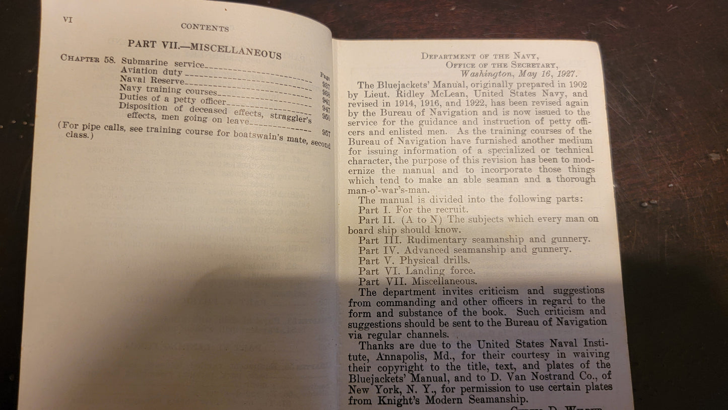 1927 BlueJacket's Manual
