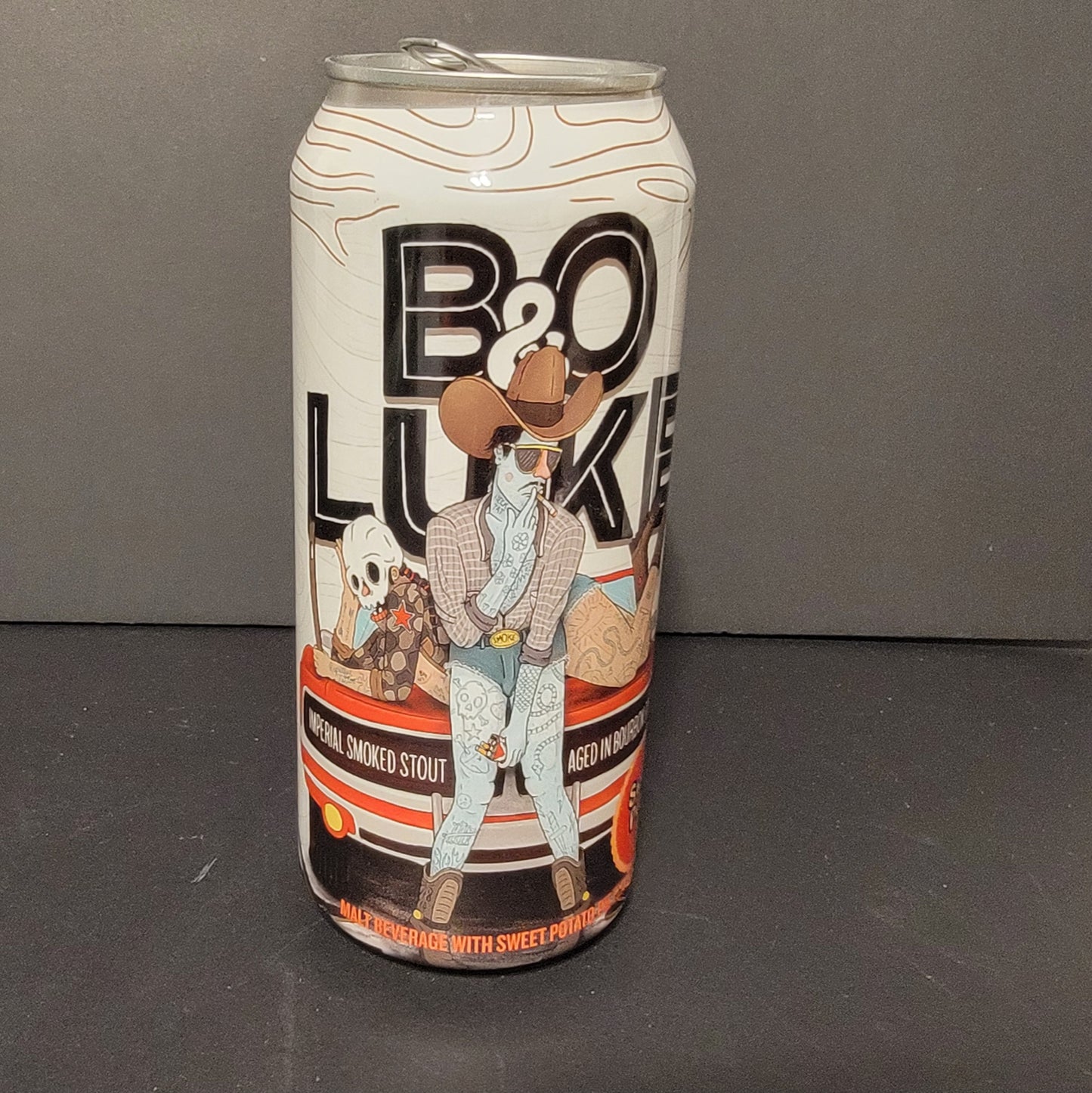 Bo and Luke Sweet Potato Pie Stout (empty) Collectible Beer Can