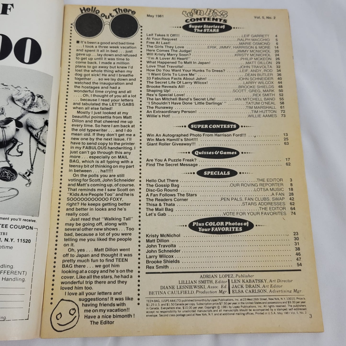 TEEN BAG Magazine, May 1981