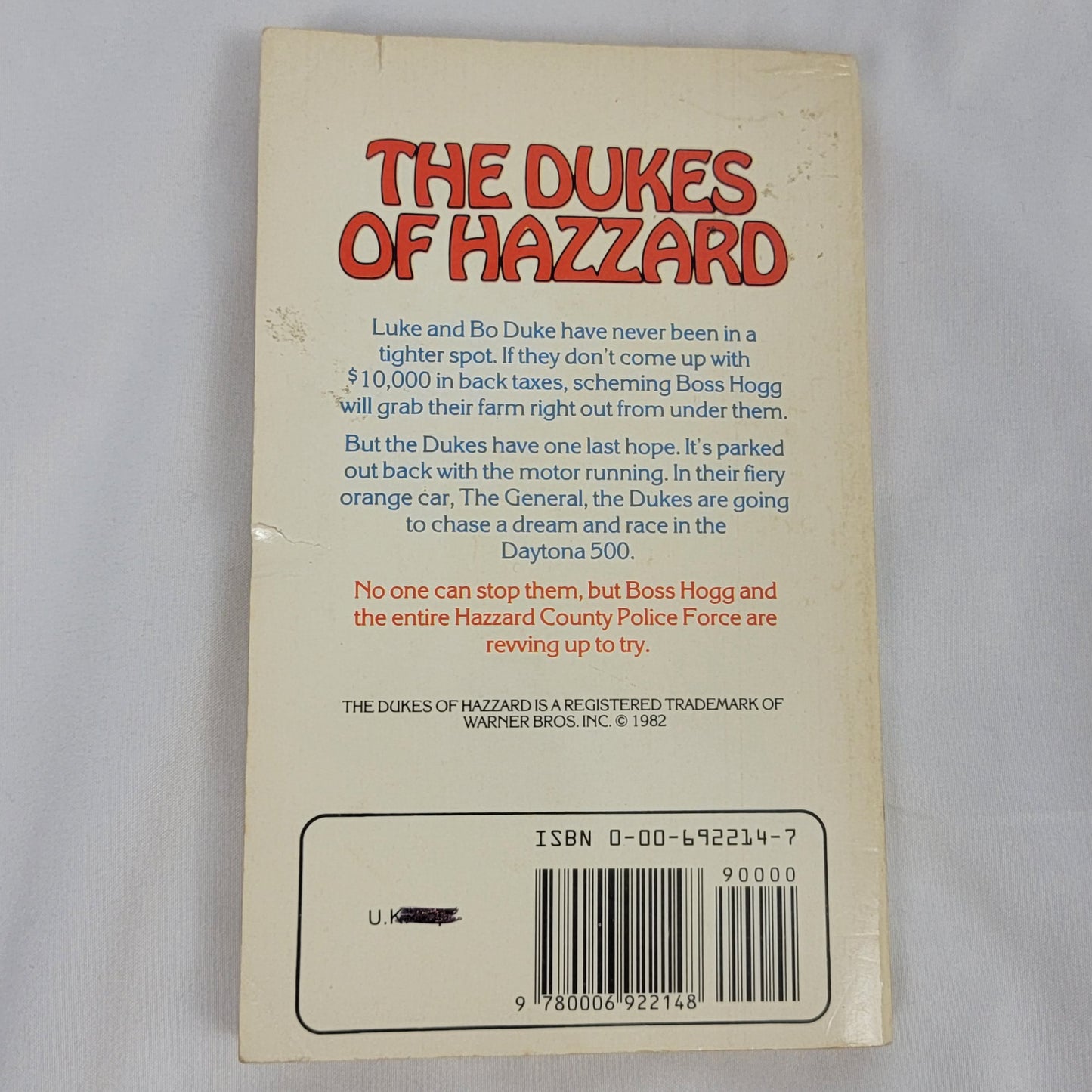 The Duke Of Hazzard, Gone Racin', Book, 1983 UK Printing
